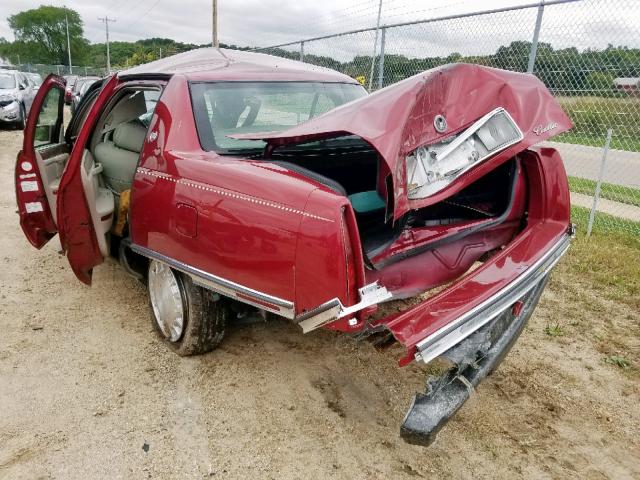 1G6KD52Y7TU263745 - 1996 CADILLAC DEVILLE RED photo 3