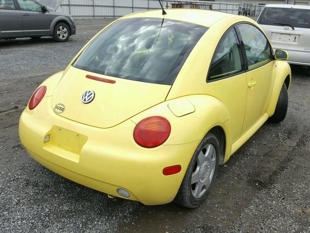 3VWCT21C81M411604 - 2001 VOLKSWAGEN NEW BEETLE YELLOW photo 4