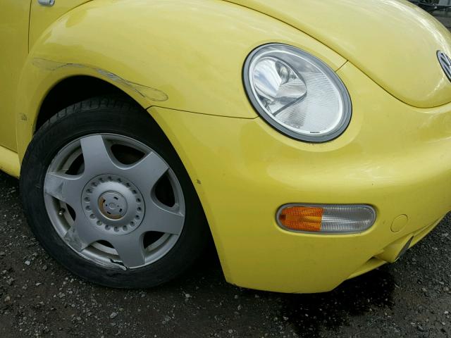 3VWCT21C81M411604 - 2001 VOLKSWAGEN NEW BEETLE YELLOW photo 9