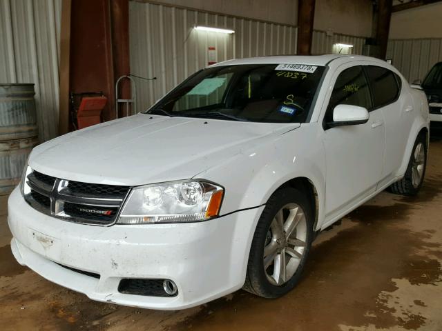 1B3BD1FGXBN574037 - 2011 DODGE AVENGER MA WHITE photo 2