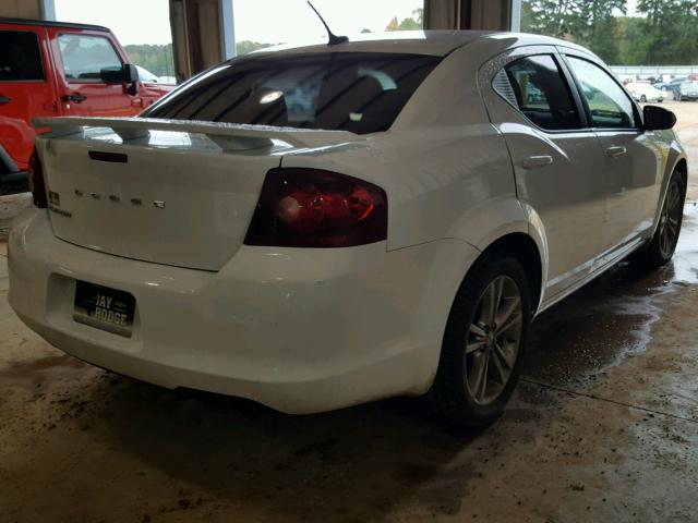 1B3BD1FGXBN574037 - 2011 DODGE AVENGER MA WHITE photo 4