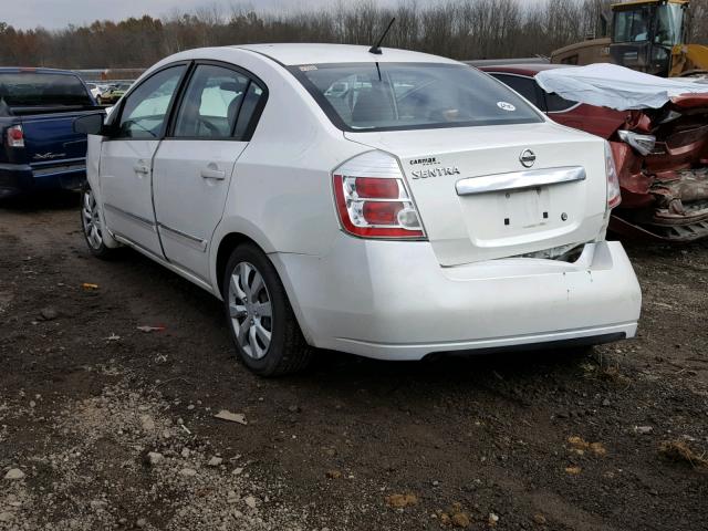 3N1AB6AP3AL634651 - 2010 NISSAN SENTRA 2.0 WHITE photo 3