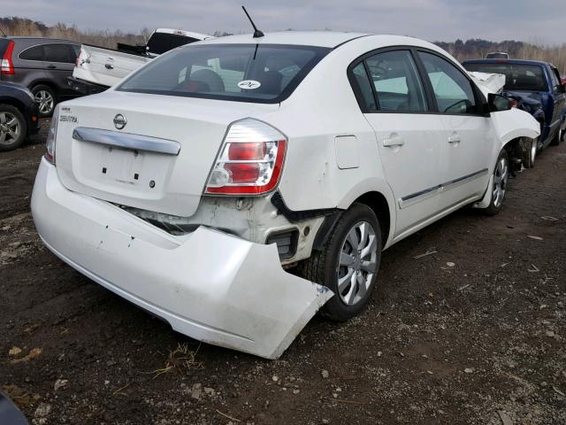 3N1AB6AP3AL634651 - 2010 NISSAN SENTRA 2.0 WHITE photo 4