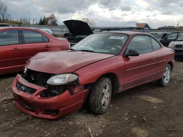 3FAFP11373R153473 - 2003 FORD ESCORT ZX2 RED photo 2