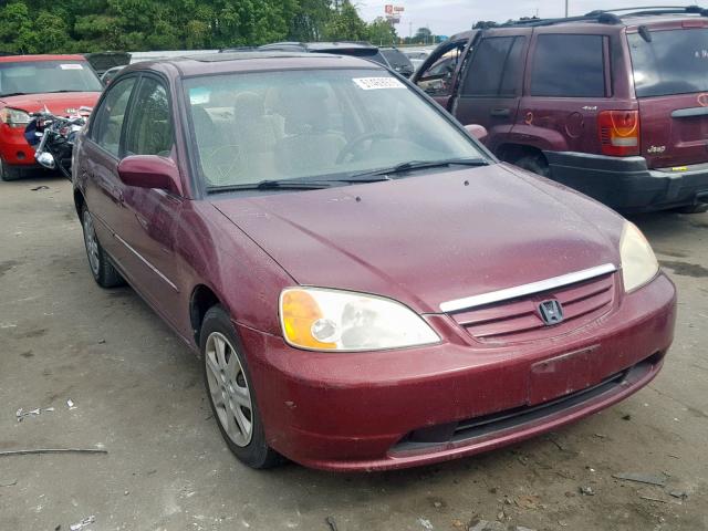 2HGES25743H605903 - 2003 HONDA CIVIC EX RED photo 1