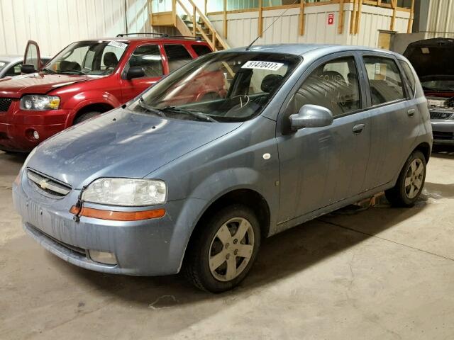 KL1TD65687B764153 - 2007 CHEVROLET AVEO BASE Mavi foto 2