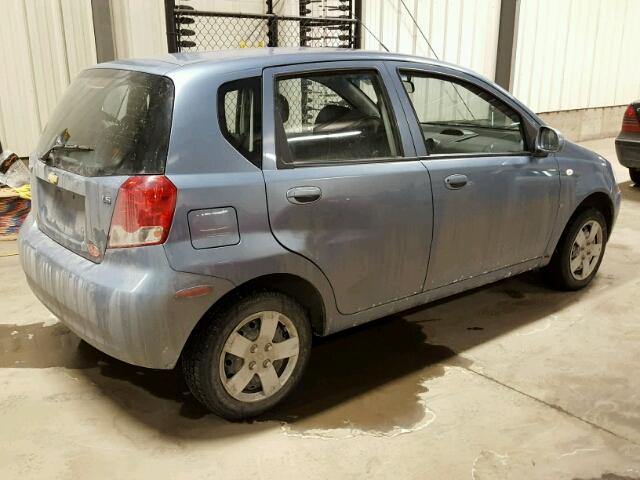 KL1TD65687B764153 - 2007 CHEVROLET AVEO BASE Mavi foto 4