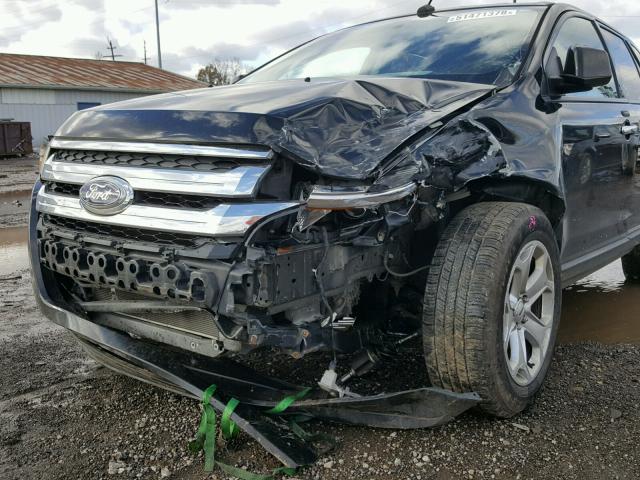 2FMDK3JC3BBA13490 - 2011 FORD EDGE SEL BLACK photo 9