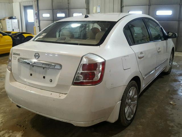 3N1AB6AP4AL655489 - 2010 NISSAN SENTRA 2.0 WHITE photo 4