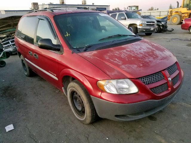 1B4GP25B71B154028 - 2001 DODGE CARAVAN SE RED photo 1