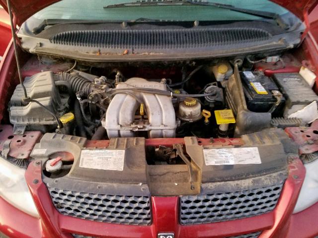 1B4GP25B71B154028 - 2001 DODGE CARAVAN SE RED photo 7