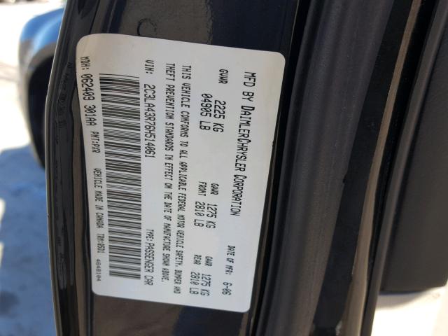 2C3LA43R76H514061 - 2006 CHRYSLER 300 BLACK photo 10