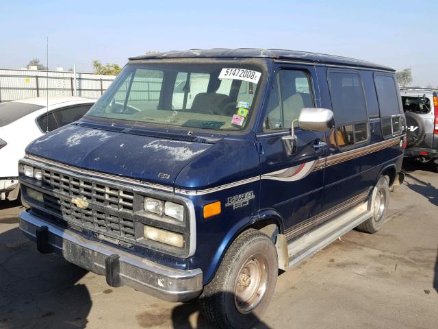 1GBEG25Z6SF229713 - 1995 CHEVROLET G20 BLUE photo 2