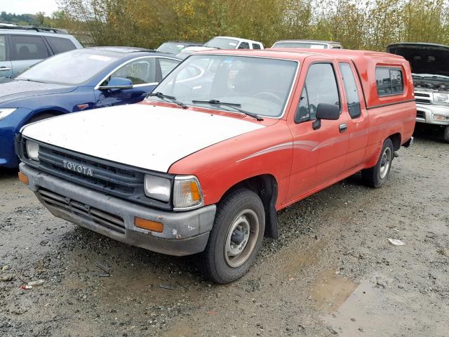 JT4RN93P0M5030291 - 1991 TOYOTA PICKUP 1/2 RED photo 2