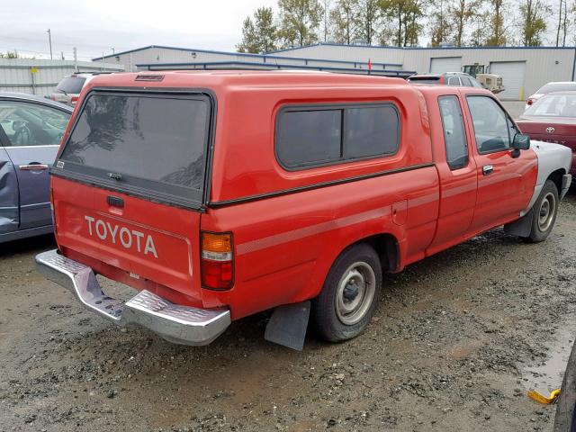 JT4RN93P0M5030291 - 1991 TOYOTA PICKUP 1/2 RED photo 4