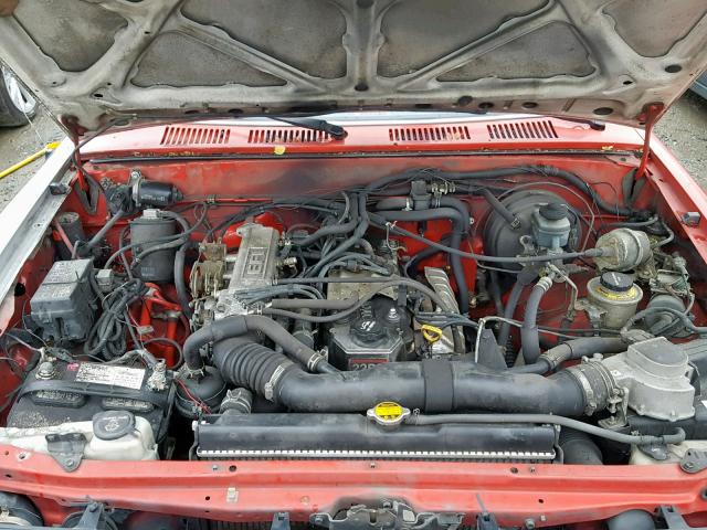 JT4RN93P0M5030291 - 1991 TOYOTA PICKUP 1/2 RED photo 7