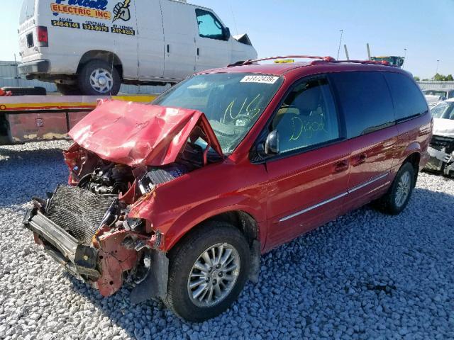 2C8GT64L13R205719 - 2003 CHRYSLER TOWN & COU RED photo 2