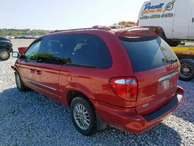 2C8GT64L13R205719 - 2003 CHRYSLER TOWN & COU RED photo 3