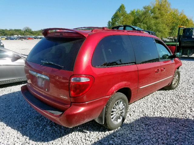 2C8GT64L13R205719 - 2003 CHRYSLER TOWN & COU RED photo 4