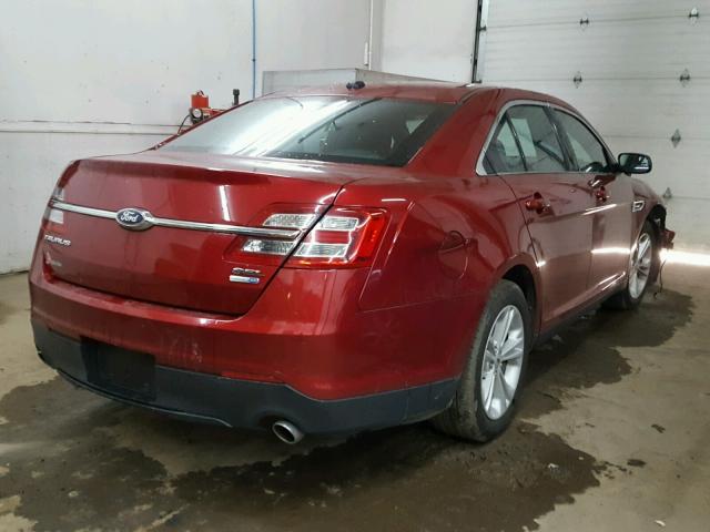 1FAHP2H89EG142081 - 2014 FORD TAURUS SEL RED photo 4