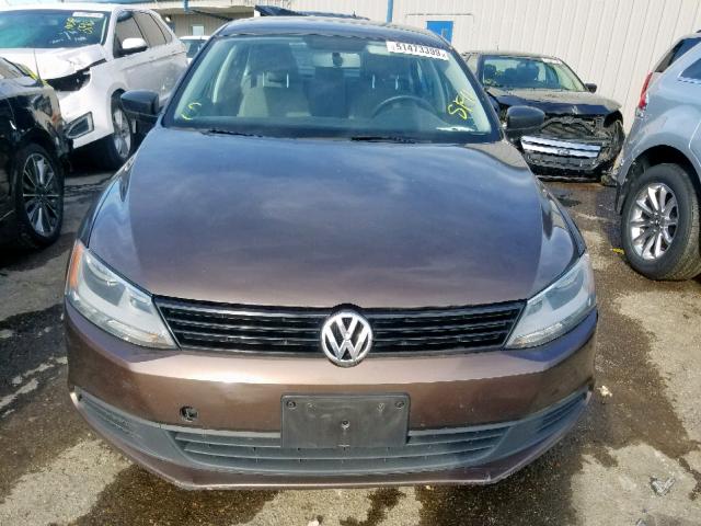 3VW2K7AJ5BM360106 - 2011 VOLKSWAGEN JETTA BASE 棕色 照片 9