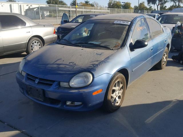 1B3ES56C42D621320 - 2002 DODGE NEON ES BLUE photo 2