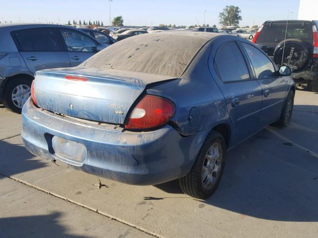 1B3ES56C42D621320 - 2002 DODGE NEON ES BLUE photo 4