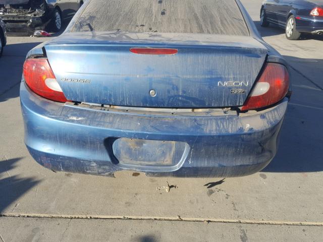 1B3ES56C42D621320 - 2002 DODGE NEON ES BLUE photo 9