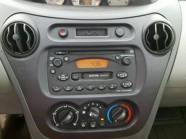 1G8AL52F83Z102344 - 2003 SATURN ION LEVEL SILVER photo 9