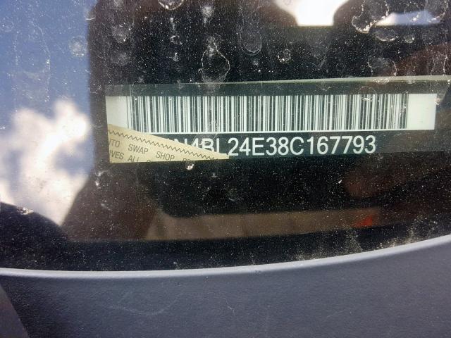 1N4BL24E38C167793 - 2008 NISSAN ALTIMA 3.5 WHITE photo 10