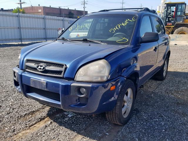 KM8JM12B36U253517 - 2006 HYUNDAI TUCSON GL BLUE photo 2