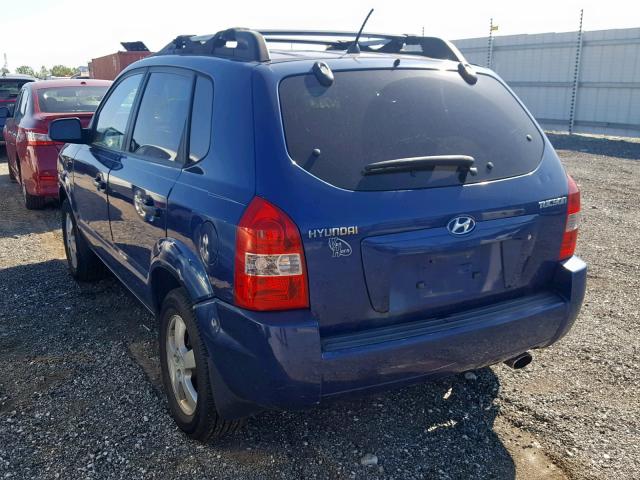 KM8JM12B36U253517 - 2006 HYUNDAI TUCSON GL BLUE photo 3