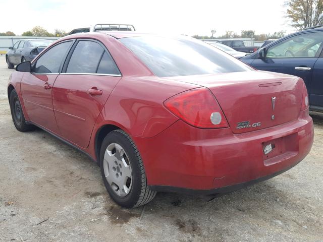 1G2ZF58B174192741 - 2007 PONTIAC G6 VALUE L RED photo 3