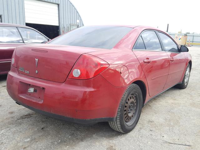 1G2ZF58B174192741 - 2007 PONTIAC G6 VALUE L RED photo 4