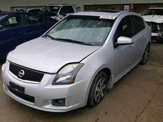 3N1AB6AP5CL751523 - 2012 NISSAN SENTRA 2.0 SILVER photo 2