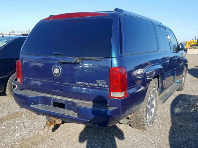 3GYFK66NX5G134568 - 2005 CADILLAC ESCALADE E BLUE photo 4