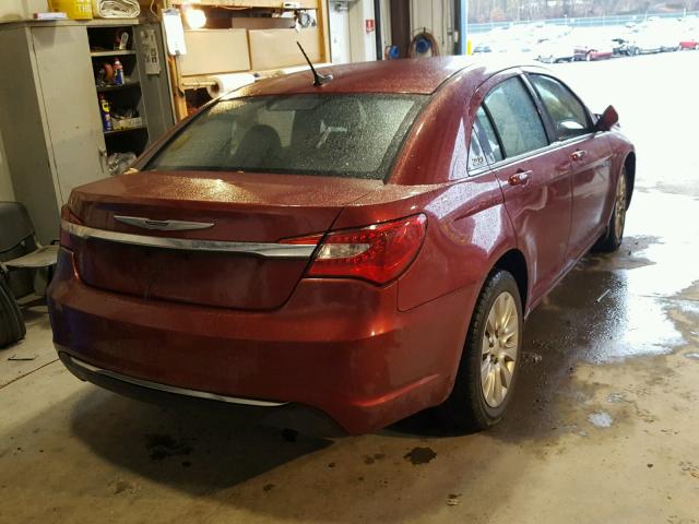 1C3CCBAB3EN146732 - 2014 CHRYSLER 200 LX RED photo 4