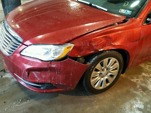 1C3CCBAB3EN146732 - 2014 CHRYSLER 200 LX RED photo 9