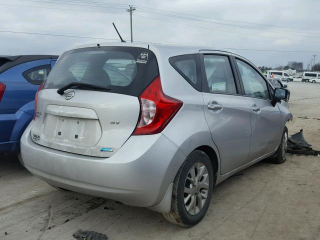 3N1CE2CP3FL435760 - 2015 NISSAN VERSA NOTE SILVER photo 4