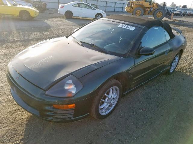 4A3AE85H31E224495 - 2001 MITSUBISHI ECLIPSE SP GREEN photo 2