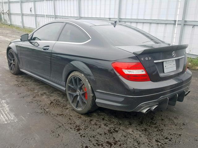 WDDGJ7HB1FG406501 - 2015 MERCEDES-BENZ C 63 AMG BLACK photo 3