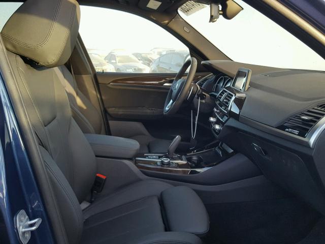5UXTR7C50KLF25243 - 2019 BMW X3 SDRIVE3 BLUE photo 5
