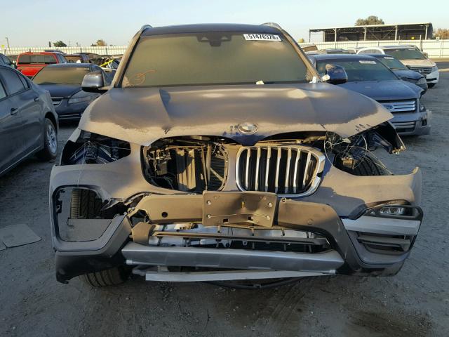 5UXTR7C50KLF25243 - 2019 BMW X3 SDRIVE3 BLUE photo 9