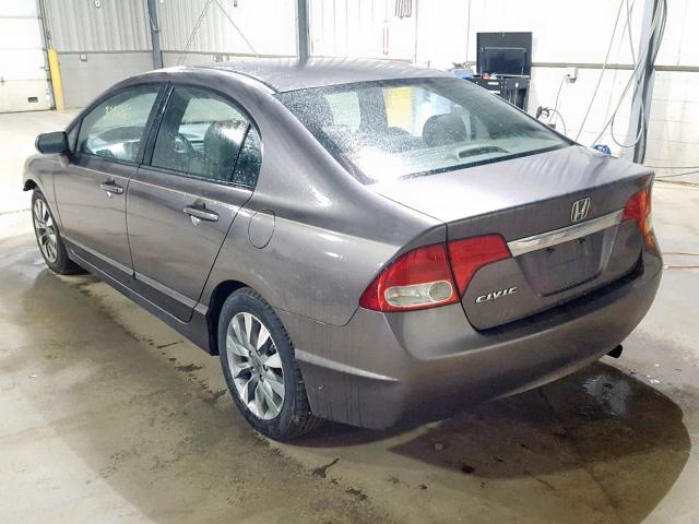 2HGFA1F92AH514885 - 2010 HONDA CIVIC EXL GRAY photo 3