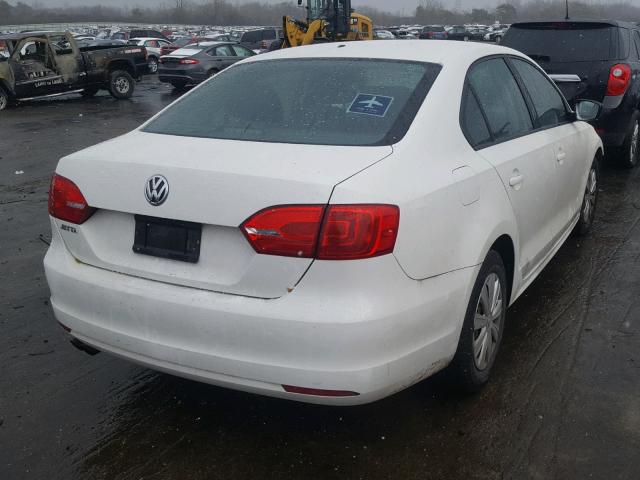 3VW2K7AJ5DM207552 - 2013 VOLKSWAGEN JETTA BASE WHITE photo 4