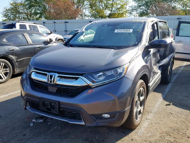 7FARW2H87KE001389 - 2019 HONDA CR-V EXL GRAY photo 2