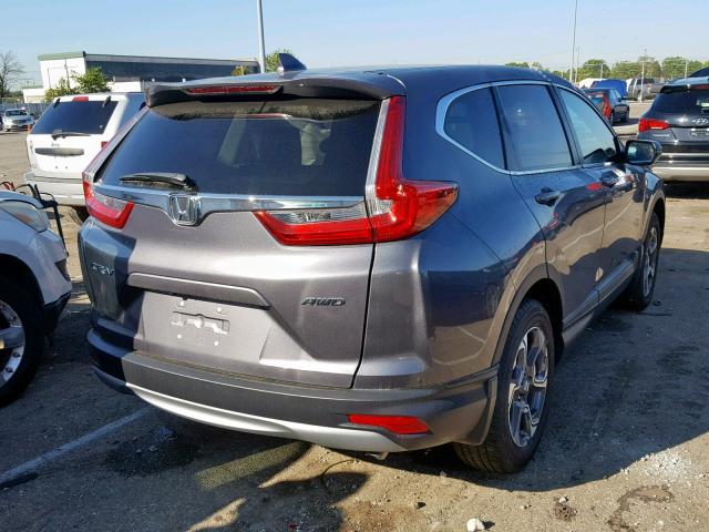 7FARW2H87KE001389 - 2019 HONDA CR-V EXL GRAY photo 4