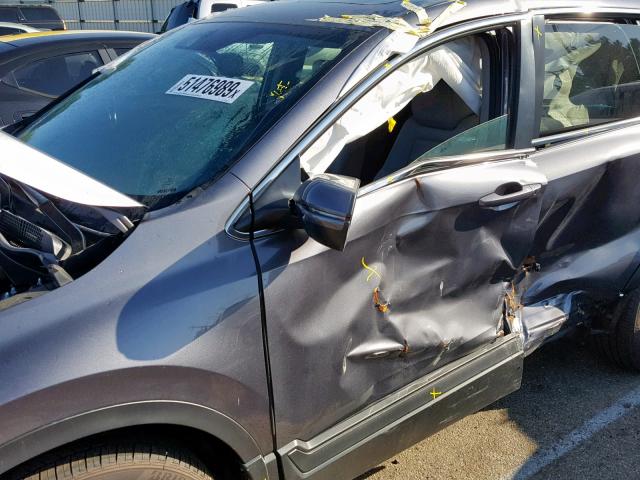 7FARW2H87KE001389 - 2019 HONDA CR-V EXL GRAY photo 9