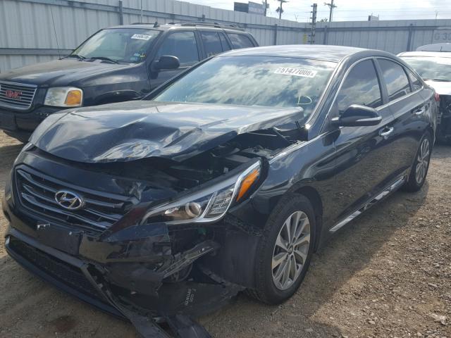 5NPE34AF0FH178414 - 2015 HYUNDAI SONATA SPO BLACK photo 2