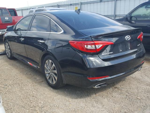 5NPE34AF0FH178414 - 2015 HYUNDAI SONATA SPO BLACK photo 3